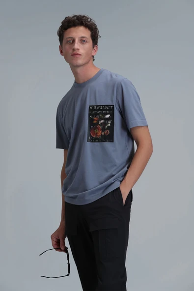 Lufian Erkek Exotic Modern Açık Gri T-Shirt 111020202 ürün görseli 1