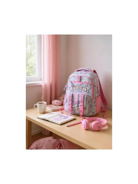 Kuromi Okul Çantası Pembe, Mavi 3218 ürün görseli 1