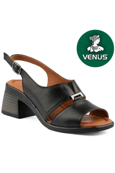 Venüs 2311510Y Kadın Hakiki Deri Tokalı Kalın Topuk Comfort Sandalet ürün görseli 1