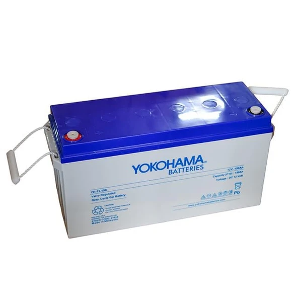 Yokohama YH-27018 12V 150Ah Tam Bakımsız Deep Cycle Jel Akü (481x170x241mm) ürün görseli 1