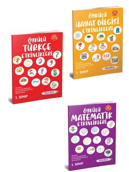 1. SINIF 2.DÖNEM ÖYKÜLÜ DERS ETKİNLİKLERİ SETİ 3 LÜ (TÜR-MAT-H.BİL) METAFOR YAYINLARI ürün görseli 1