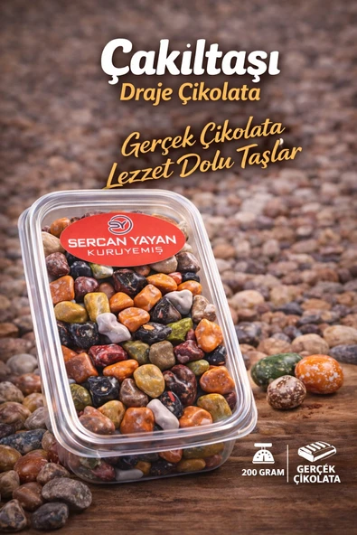 Renkli Çakıl Taşı Draje Çikolata 200 gr ürün görseli 1