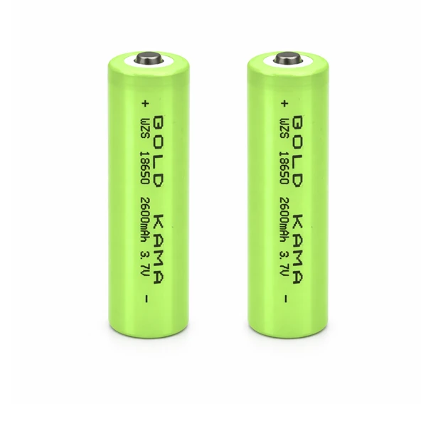 2'li Paket 18650 Şarj Edilebilir Pil - 3.7V 2600mAh (2 Adet) ürün görseli 1