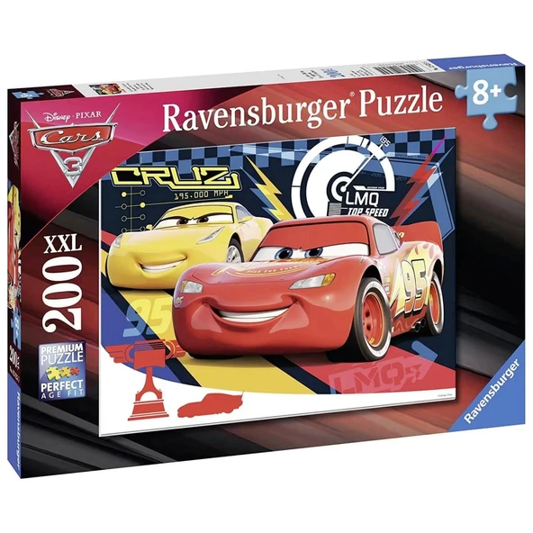 Ravensburger 200 XXL Parçalı Disney Cars 3 Arabalar Yapboz Puzzle Ravensburger 8 Yaş ve Üzeri Çocuk Yapbozları ürün görseli 1
