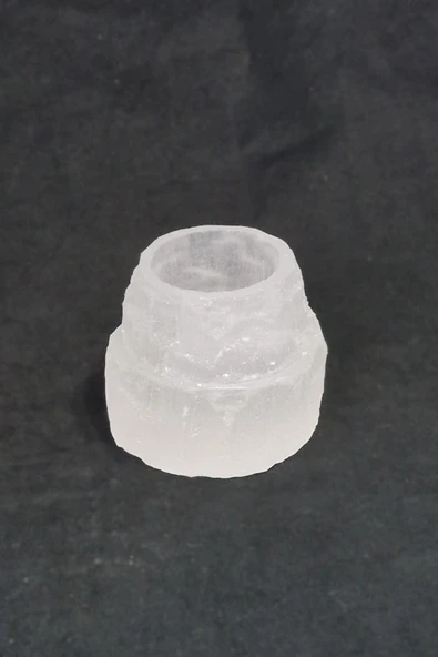 Doğal Beyaz Selenit Tealight Mumluk 44 - Resim 2