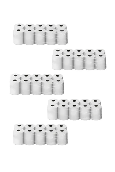 80x30 ( 50 Adisyon Rulosu ) Adisyon Kağıdı Termal Pos Kağıdı 5 Paket ürün görseli 1