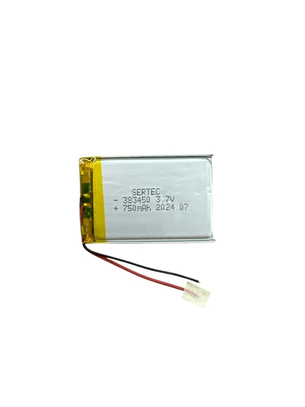 383450 3.7V 750 MAh Li-Polymer Pil Devreli/1.5A ürün görseli 1