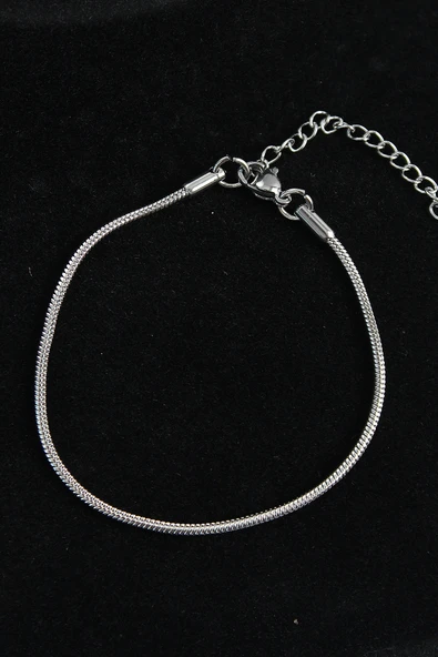 316L Çelik Oval İtalyan Model Gümüş Renk Erkek Bileklik - TJ-EB3739 ürün görseli 1
