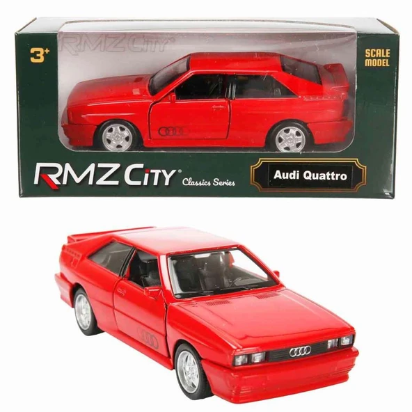 1:32 Alman Klasikleri Serisi Die Cast Çek Bırak Model Araba - Kırmızı Audi Quattro ürün görseli 1