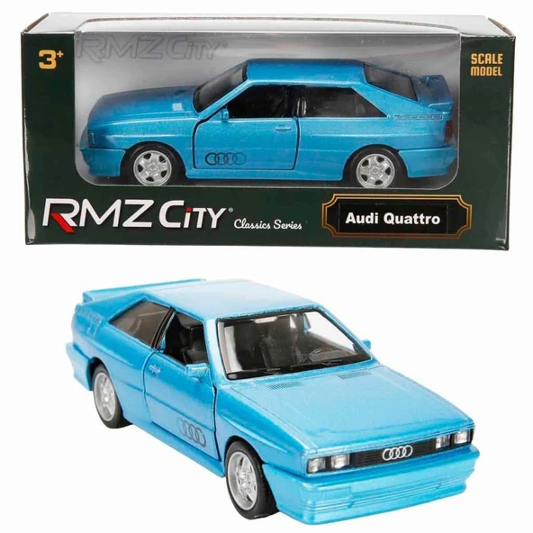 1:32 Alman Klasikleri Serisi Die Cast Çek Bırak Model Araba - Mavi Audi Quattro ürün görseli 1