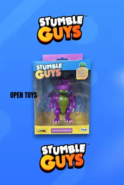 Stumble Guys Dragon Drago Figür 12 cm - Resim 2