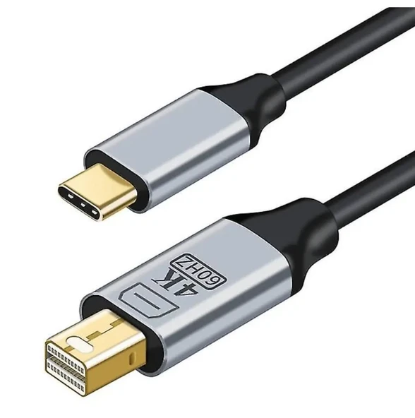 ZR126 Siyah Type-C Mini Dp Çevirici Kablo 1,8 M ürün görseli 1