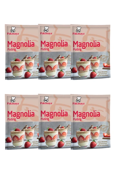 Pakmaya Magnolia (Magnolya) Puding 125 gr x 6 Adet ürün görseli 1