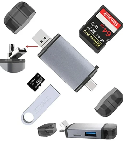 ZR428 T993A Type-C 3 İn 1 Card Reader ürün görseli 1