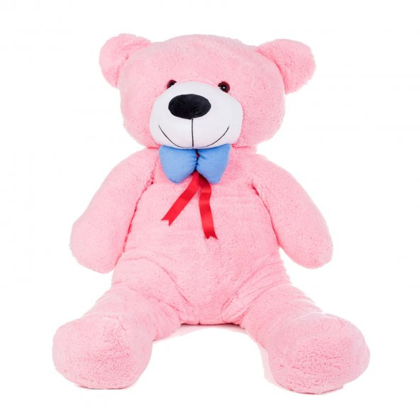 Papyonlu Sevimli Peluş Şaşkın Ayı 80 cm - Sevgiliye Özel HEDİYE ürün görseli 1