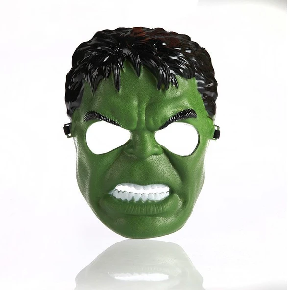 Yeşil Renk Süper Kahraman Dev Adam Hulk Maskesi - Resim 2