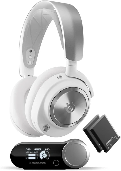 (OUTLET) SteelSeries Arctis Nova Pro Wireless Kablosuz Oyuncu Kulaklığı - Beyaz ürün görseli 1
