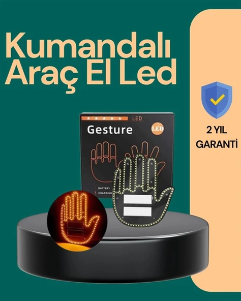 Kablosuz Kumandalı LED Jest Işığı – 3 Modlu Araba Arkası Mesaj Işığı, 203 LED ile Yüksek Parlaklık P125796S7409 ürün görseli 1