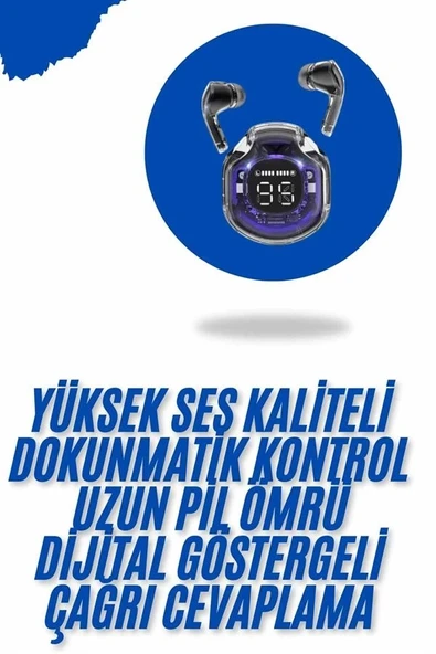 Kablosuz Dijital Göstergeli Powerbanklı IOS ve  Android Uyumlu Gaming Kulaklık P125670S2817 ürün görseli 1