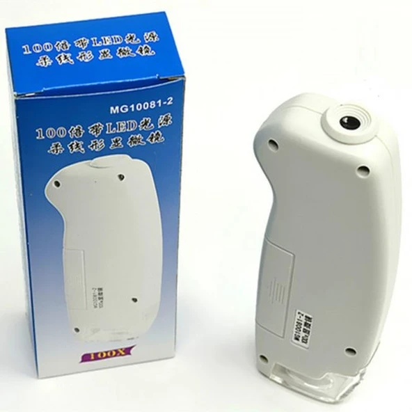 Işıklandırılmış Mini 100X Mikroskop Mg10081-2 - Resim 4