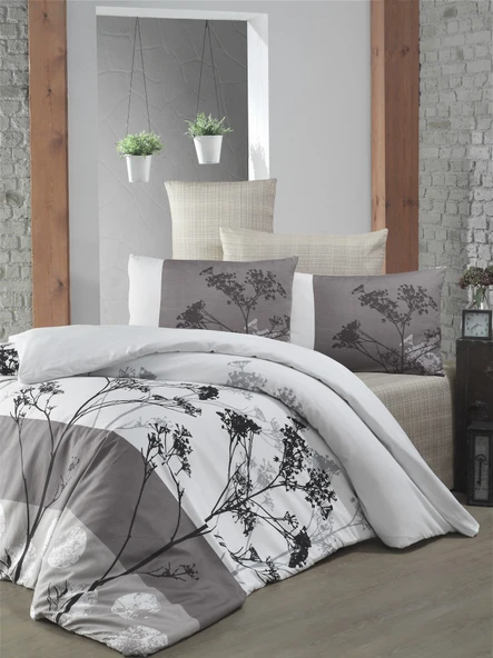 Komfort Home Tek Kişilik Polycotton Nevresim Takımı (Bellezza Kahve) ürün görseli 1
