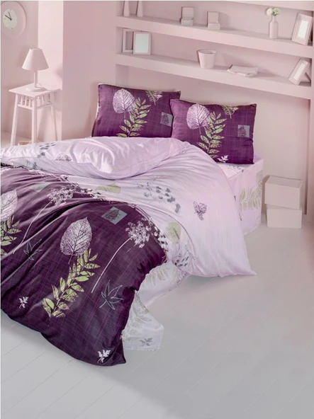 Komfort Home Tek Kişilik Ranforce Nevresim Takımı (Hale Mor) ürün görseli 1