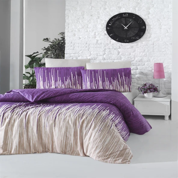 Komfort Home Tek Kişilik Ranforce Nevresim Takımı (Monte Lilac) ürün görseli 1