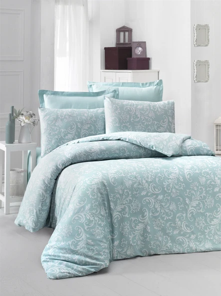 Komfort Home Tek Kişilik Exclusive Deluxe Saten Nevresim Takımı (Mint) ürün görseli 1