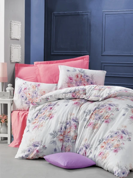 Komfort Home Tek Kişilik Exclusive Deluxe Saten Nevresim Takımı (Glamour) ürün görseli 1