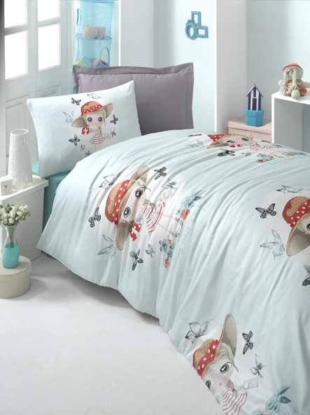 Komfort Home Genç Ranforce Nevresim Takımı (Candy Girl Turkuaz) ürün görseli 1