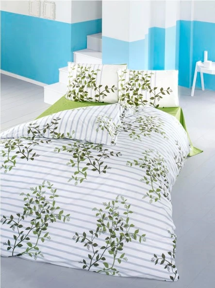 Komfort Home Tek Kişilik Ranforce Nevresim Takımı (Hazal Yeşil) ürün görseli 1