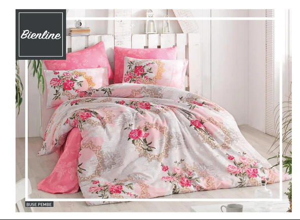 Komfort Home Tek Kişilik Ranforce Nevresim Takımı  / Buse Pembe ürün görseli 1