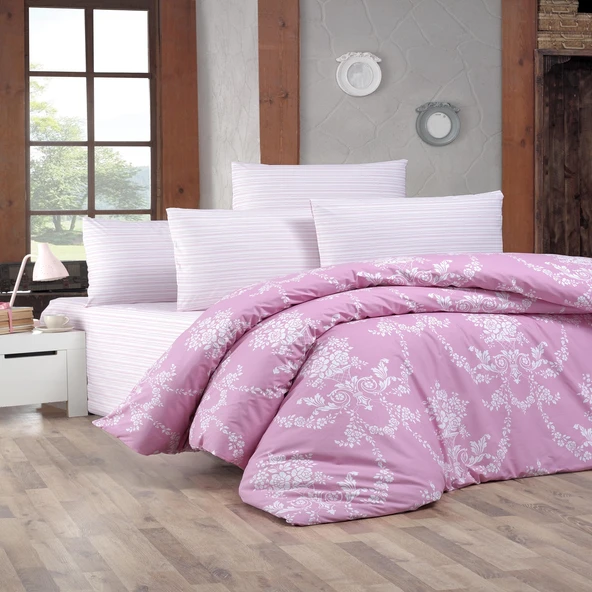 Komfort Home Tek Kişilik Ranforce Nevresim Takımı (Gloria Pink) ürün görseli 1