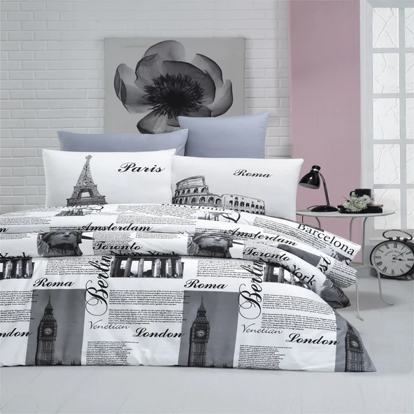 Komfort Home Tek Kişilik Ranforce Nevresim Takımı (City) ürün görseli 1