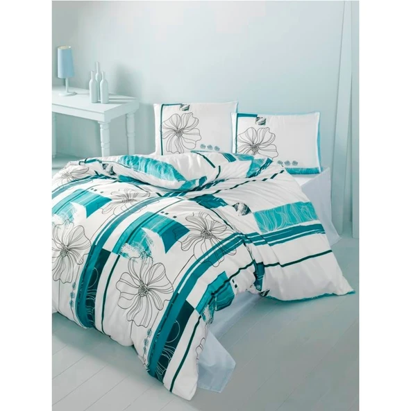 Komfort Home Tek Kişilik Ranforce Nevresim Takımı (Elif Mavi) ürün görseli 1
