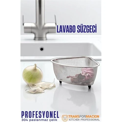Lavabo Süzgeci -Lavabo Çöplüğü - Lavabo İçi Çöp Süzgeci 304 Paslanmaz Çelik ürün görseli 1