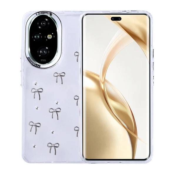 Honor 200 Pro Kılıf Airbag Tasarımlı Simli Şeffaf Kutup Kapak ürün görseli 1