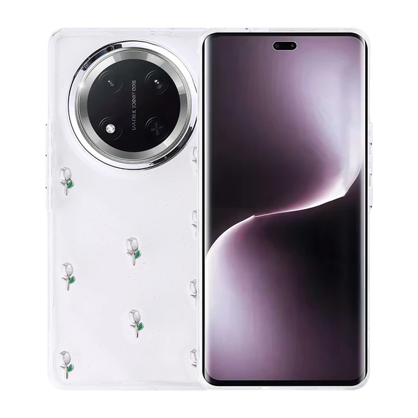 Honor Magic 7 Lite Kılıf Airbag Tasarımlı Simli Şeffaf Kutup Kapak ürün görseli 1