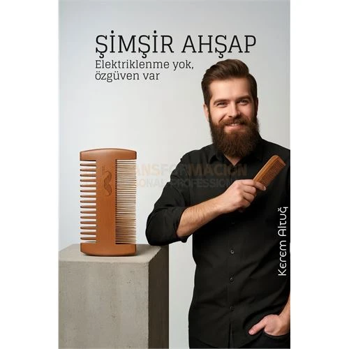 Ahşap Sakal ve Bıyık Tarağı – Antistatik Şimşir Tarak ürün görseli 1