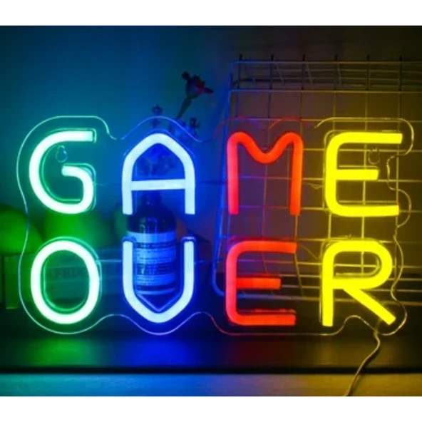 Game Over Yazılı Neon Led MZ-N3 ürün görseli 1