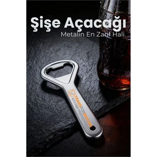 Ergonomik Metal Şişe Açacağı - Gazoz, Kola, Bira Kapağı Açıcı ürün görseli 1