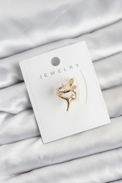 Gold Renk Pirinç Diken Model Kıkırdak Earcuff Küpe - TJ-BKP11621 ürün görseli 1