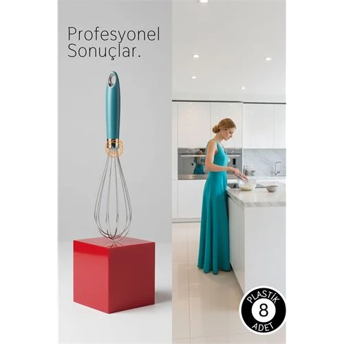 Profesyonel Paslanmaz Çelik Çırpıcı, Ergonomik Mutfak Mikseri 28 cm Lara Soydan Koleksiyonu ürün görseli 1