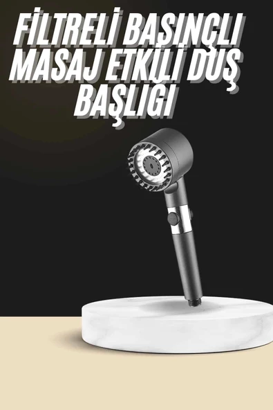 Duş Başlığı Profesyonel Masaj Başlıklı 3 Modlu Yeni Nesil Masaj Uçlu Su Tasarruflu P126767S3850 ürün görseli 1