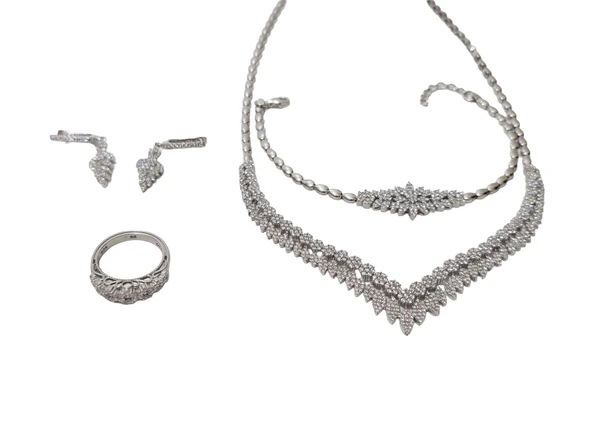 Zirkon Taşlı 925 Ayar Gümüş Rodyumlu Takı Seti 28-32 Gram (047) ürün görseli 1