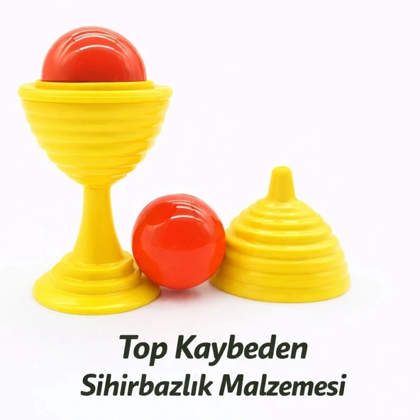 Sarı Renk Sihirli Kupa Top Kaybetme Oyunu 7 cm P128101S5882 ürün görseli 1