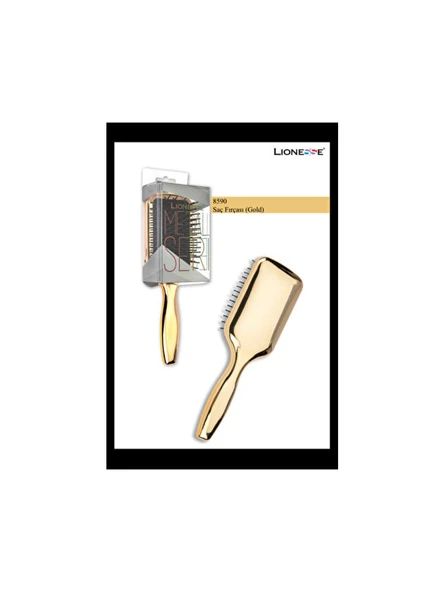 Lionesse Saç Fırçası Metal Gold 8590 ürün görseli 1