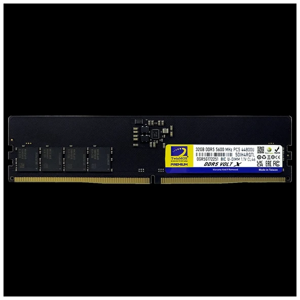 TWINMOS 32GB DDR5 5600MHZ PC RAM VALUE TMD532GB5600U46WO ürün görseli 1