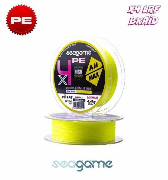 SEAGAME AJI MAX X4 PE 125M #0.5 FLUO YELLOW Aji Misinası ürün görseli 1