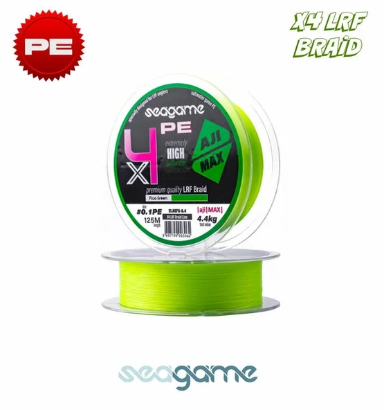 SEAGAME AJI MAX X4 PE 125M #0.5 FLUO GREEN Aji Misinası ürün görseli 1